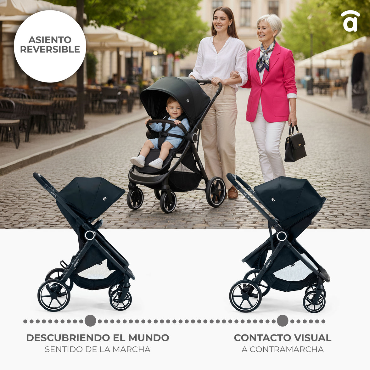 Black Happy Convertible Trio