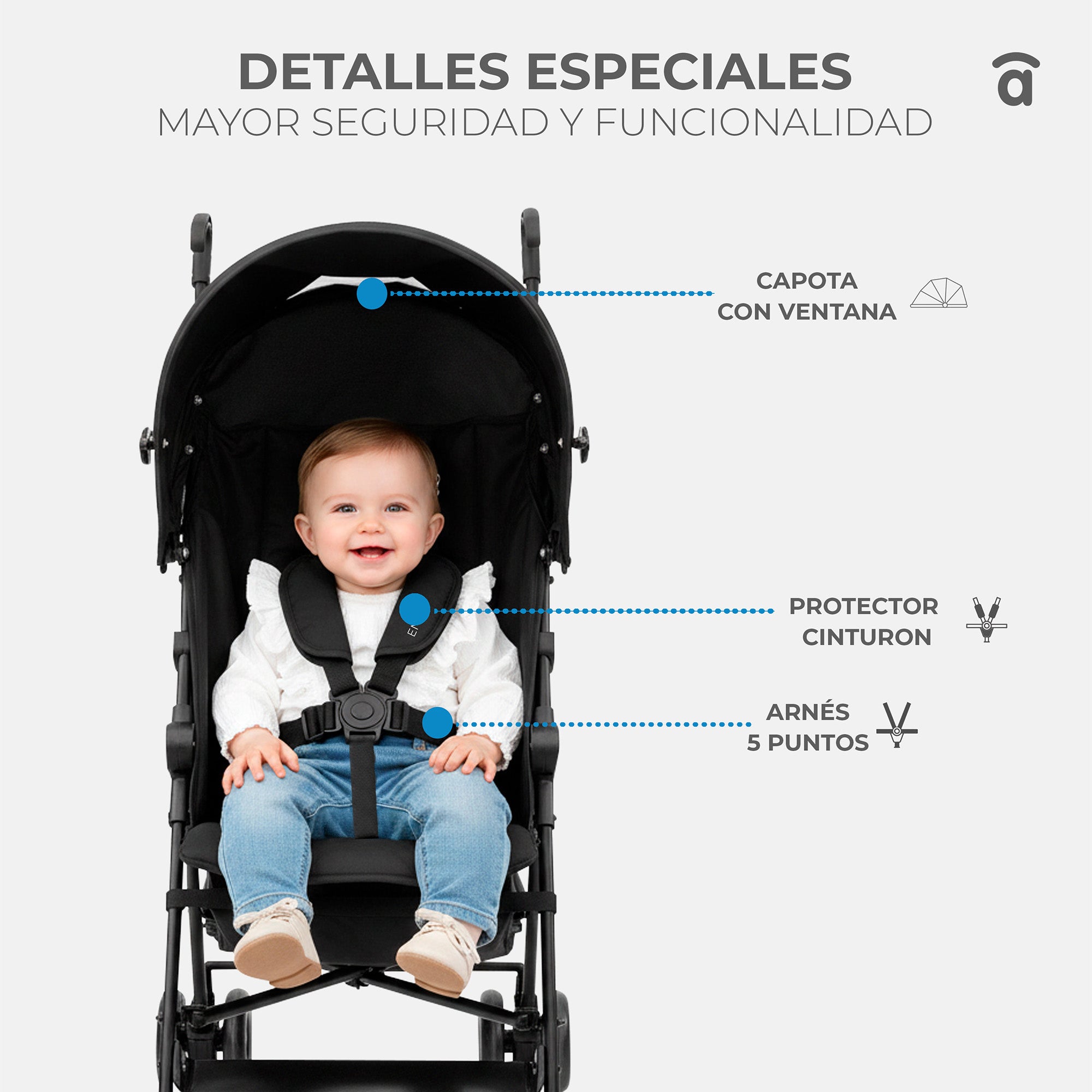 Cadiz Black Stroller
