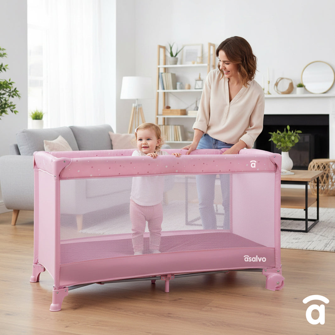 Cuna de Viaje Baleares 2 rosa