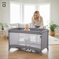 Cuna de viaje Creta gris