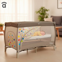 Berço de viagem completo em árvore