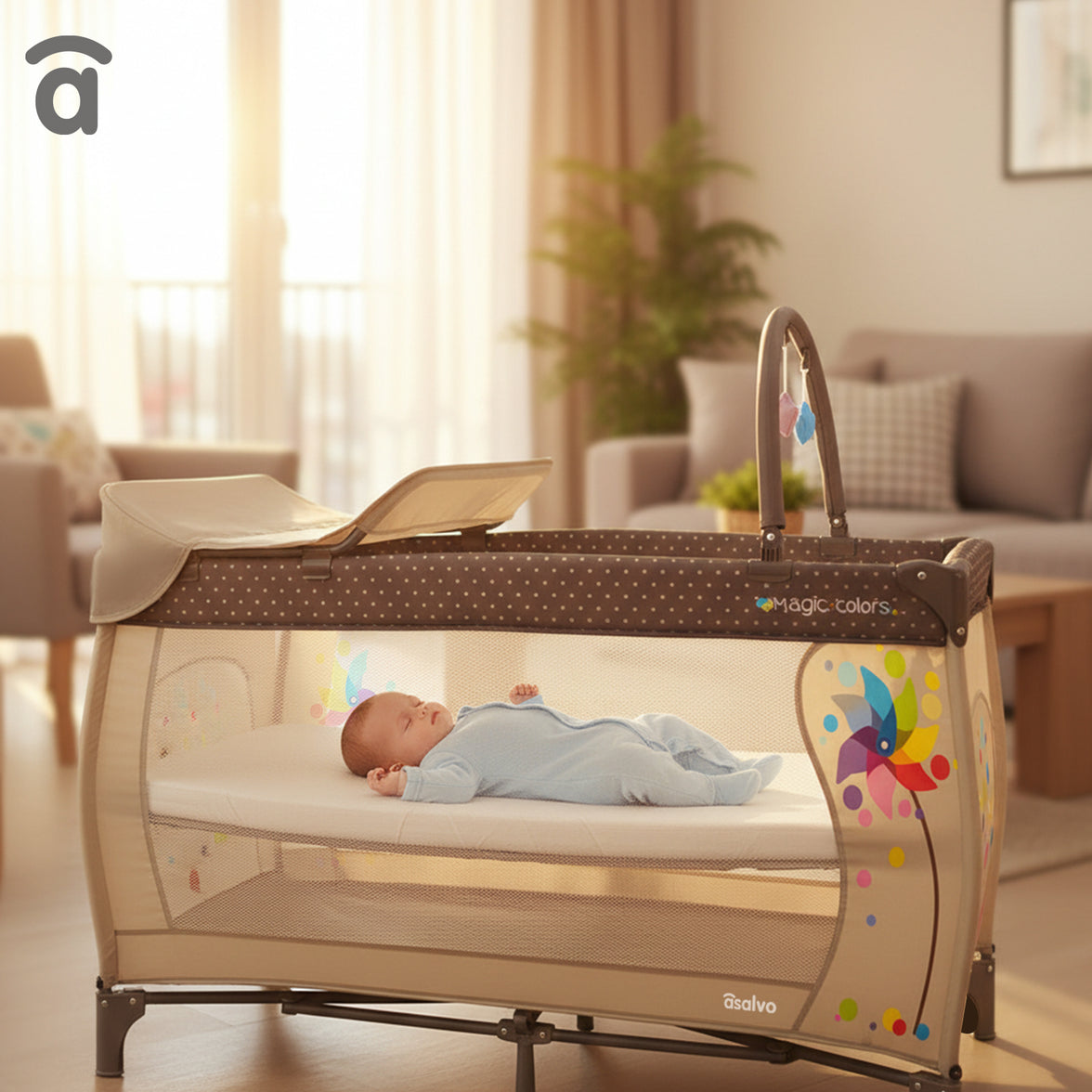 Moedor completo para berço de viagem Plus