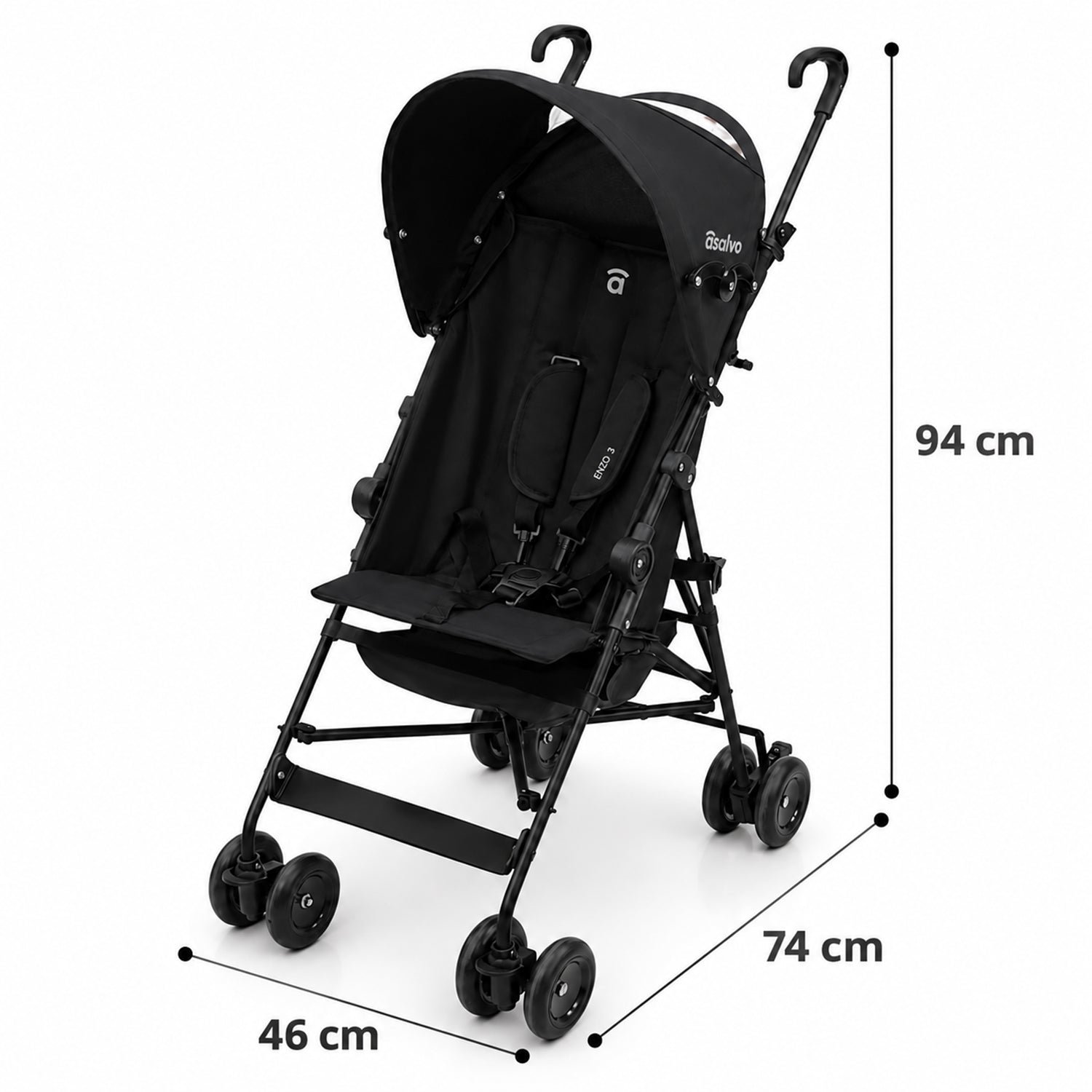 Cadiz Black Stroller