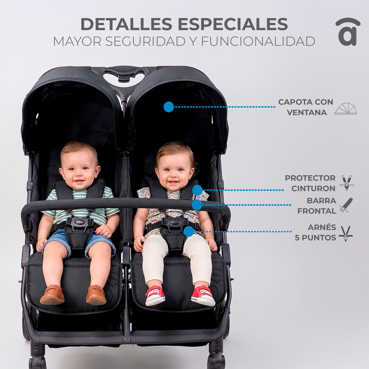 Carrinho Duplo Henry Preto