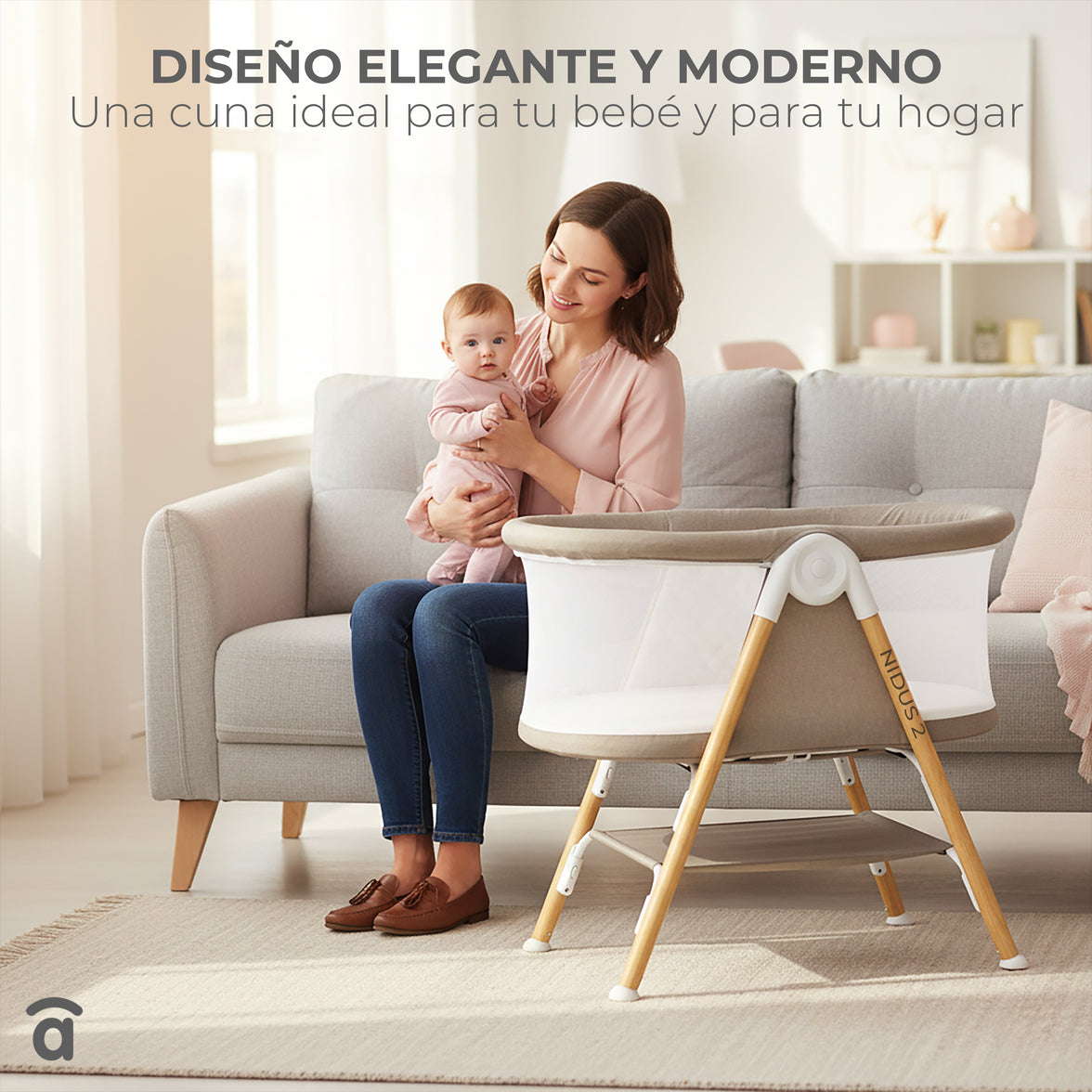 Mini Berço Nidus 2 Bege