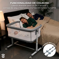 Minicuna de colecho Sky gris