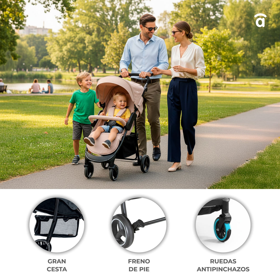 America 3 pink stroller