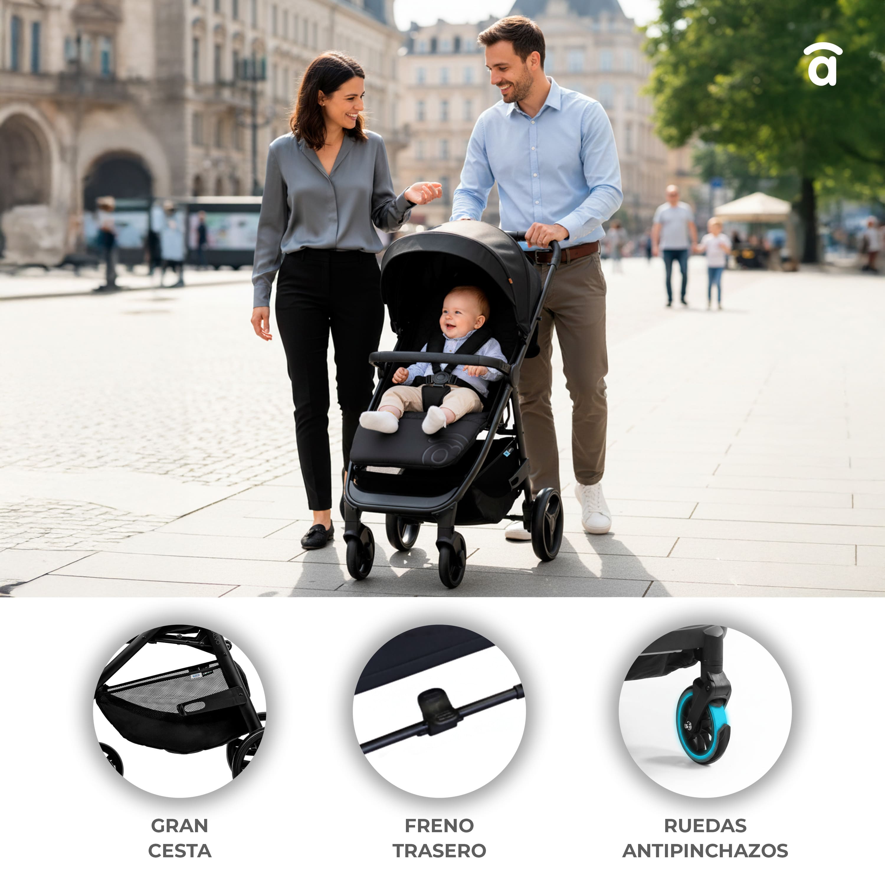 Iconic Black Stroller