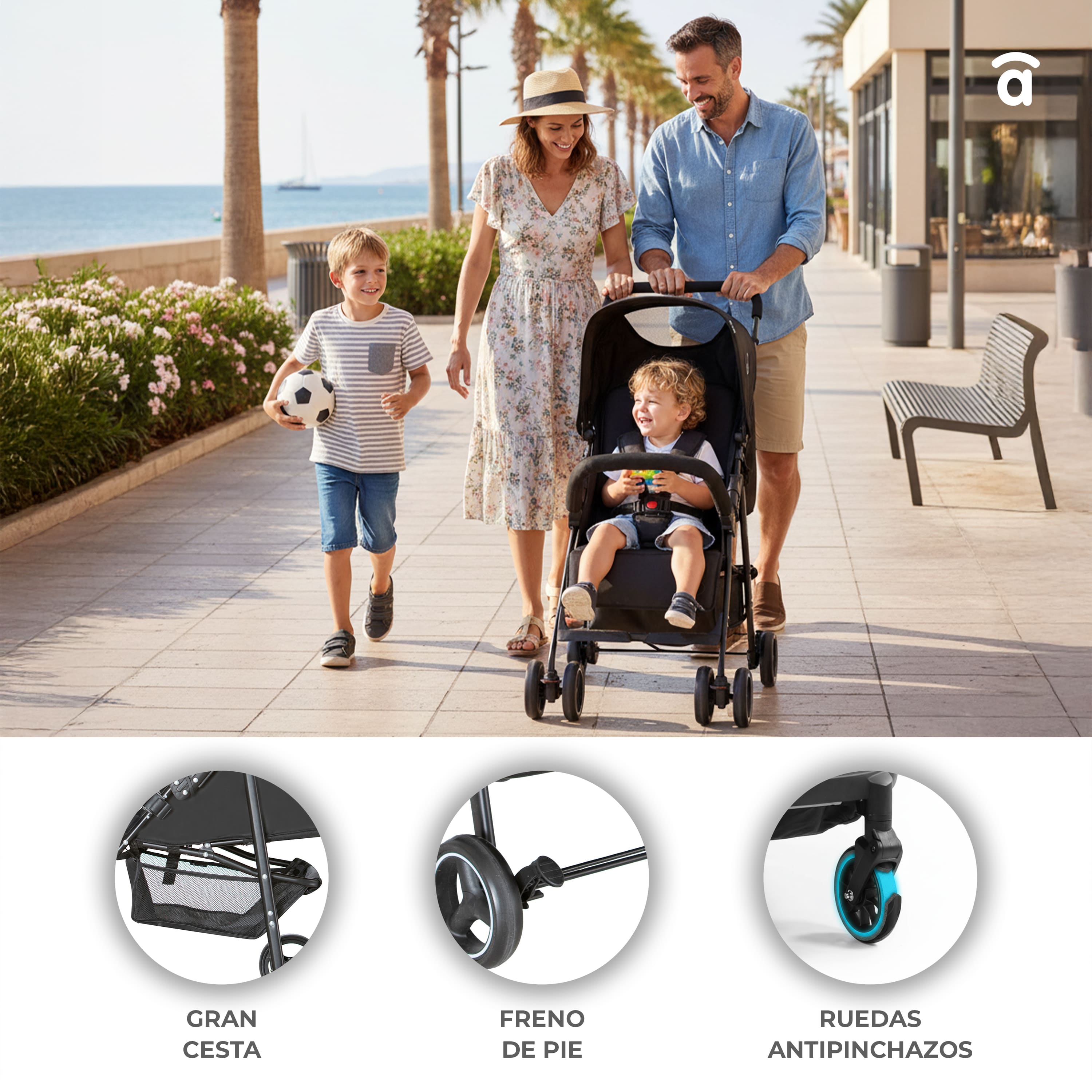Stroller America 3 black