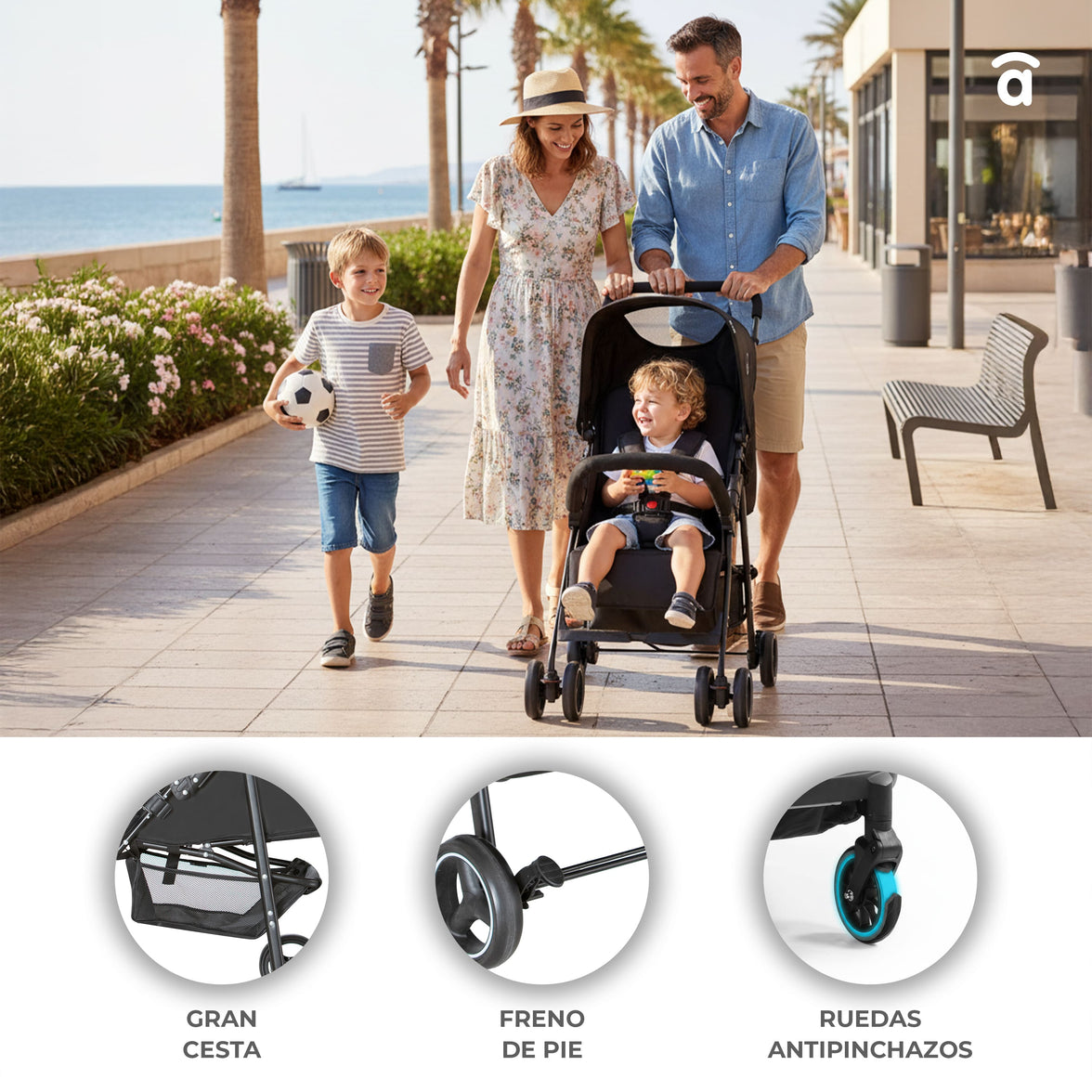 Stroller America 3 black