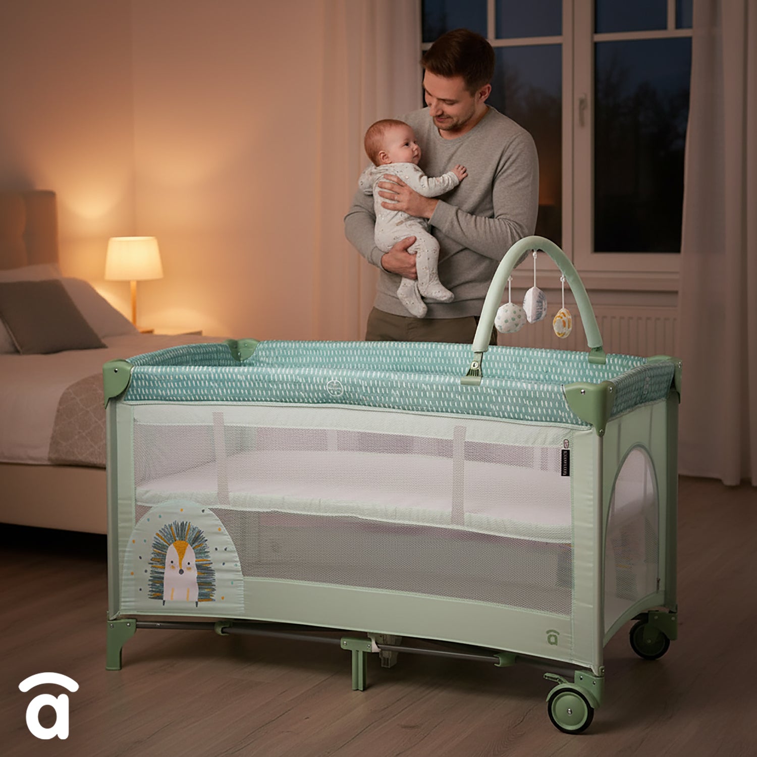 Complet Duo Hedgehog travel cot