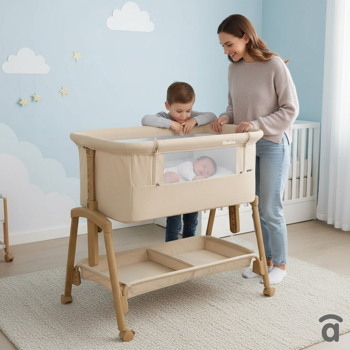 Minicuna de colecho Smart beige