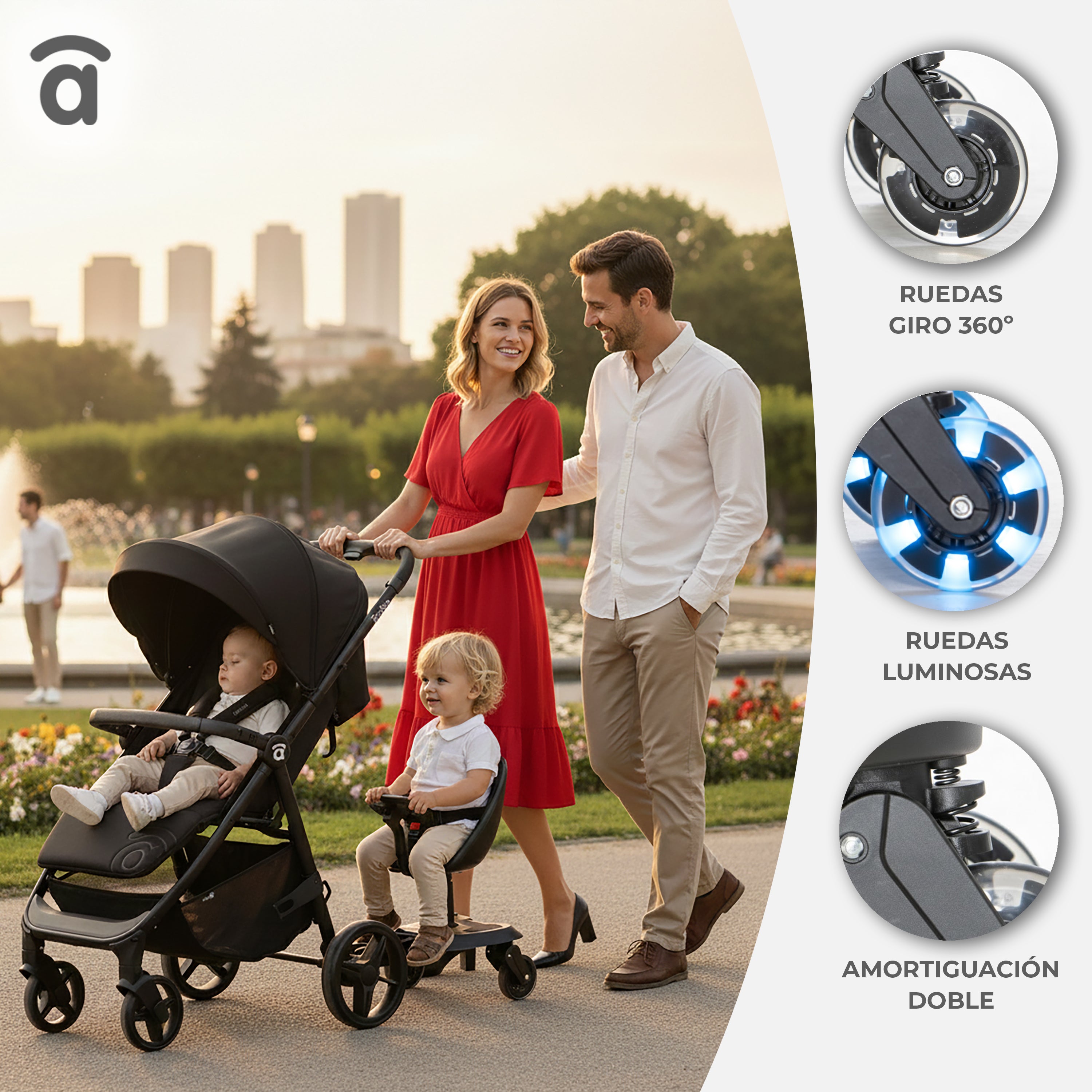 Scooter 2 em 1 para carrinho Go Seat