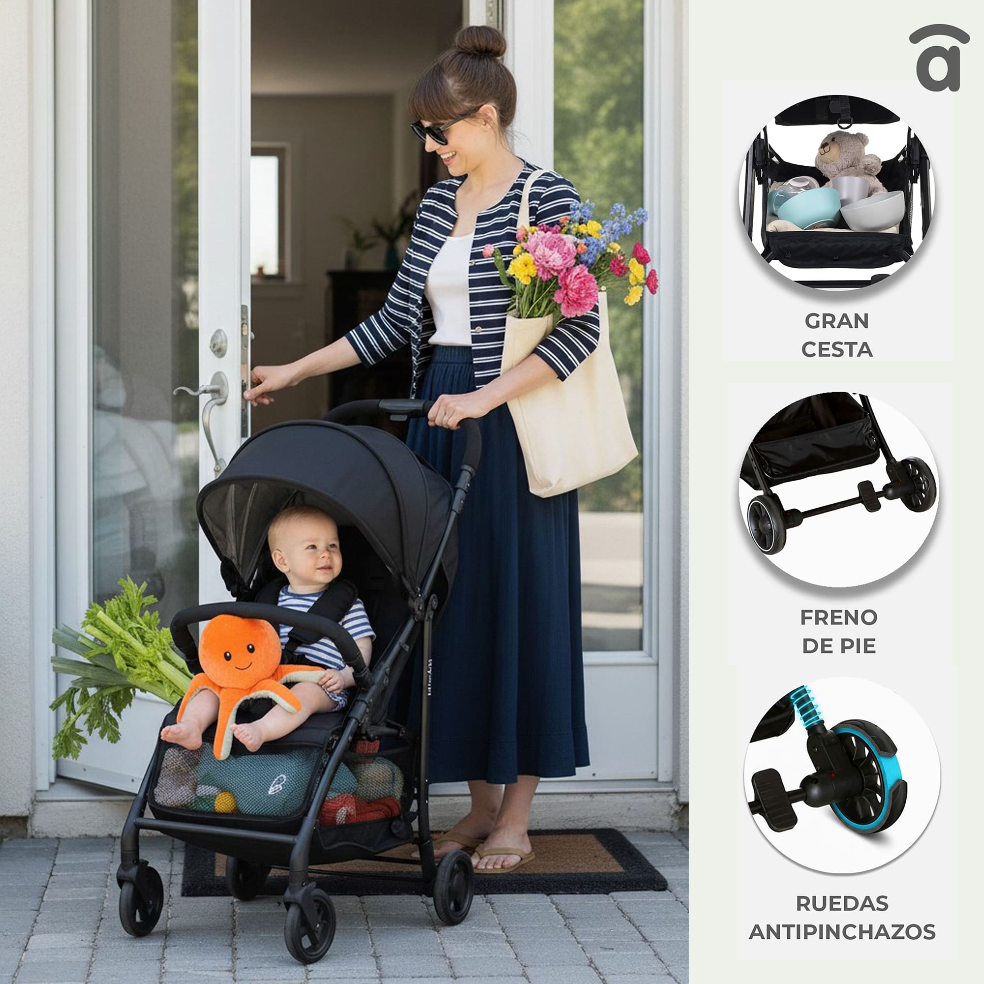 Milan Green Stroller