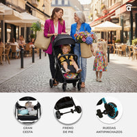 Hito black stroller