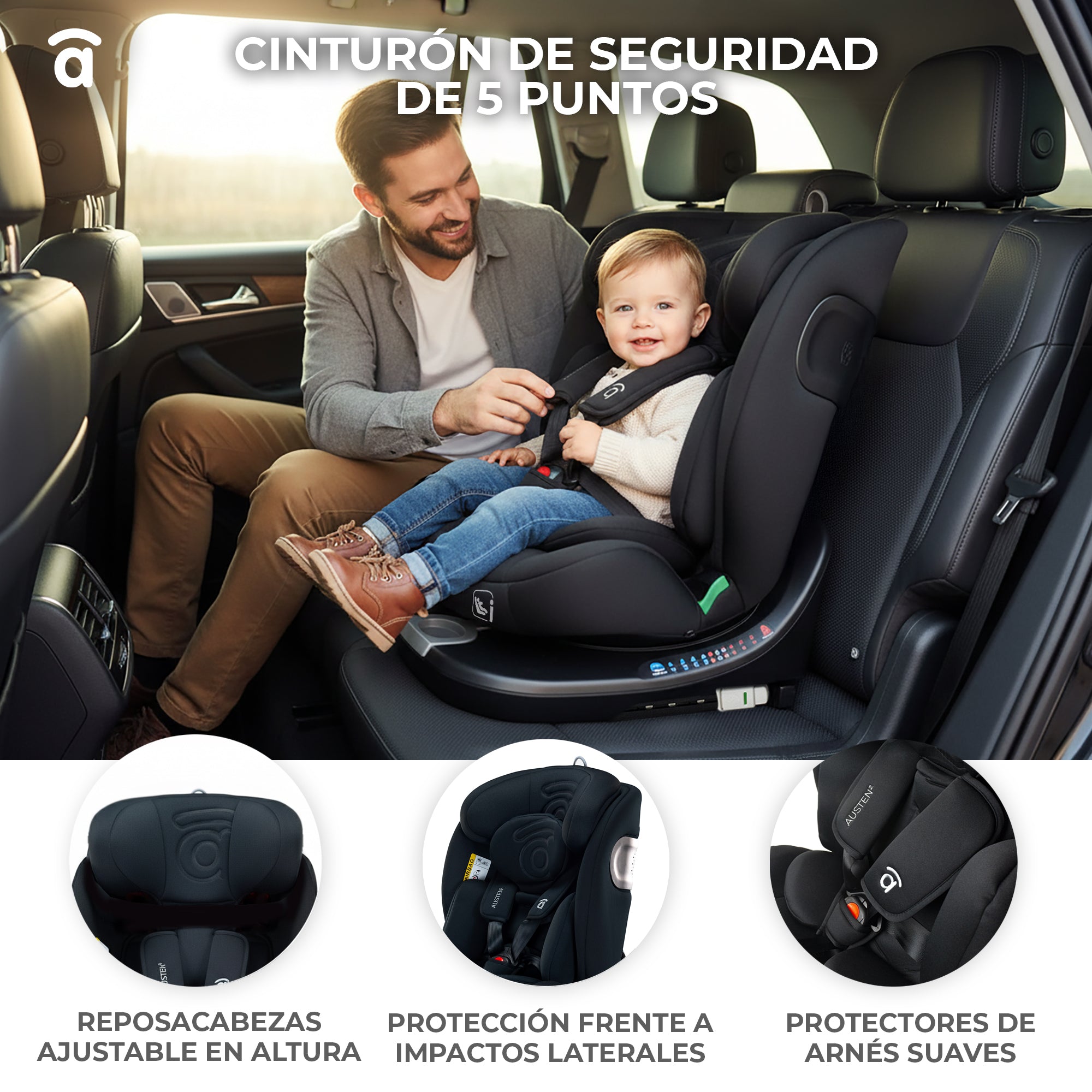 Silla de Auto I-Size Austen 2 Negro