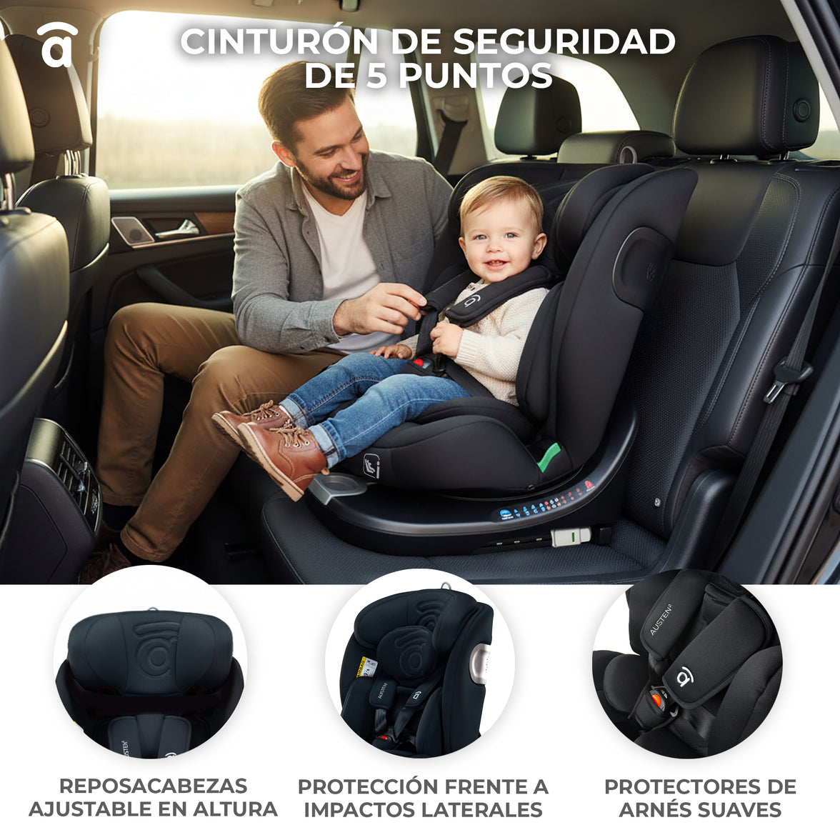 Silla de Auto I-Size Austen 2 Negro
