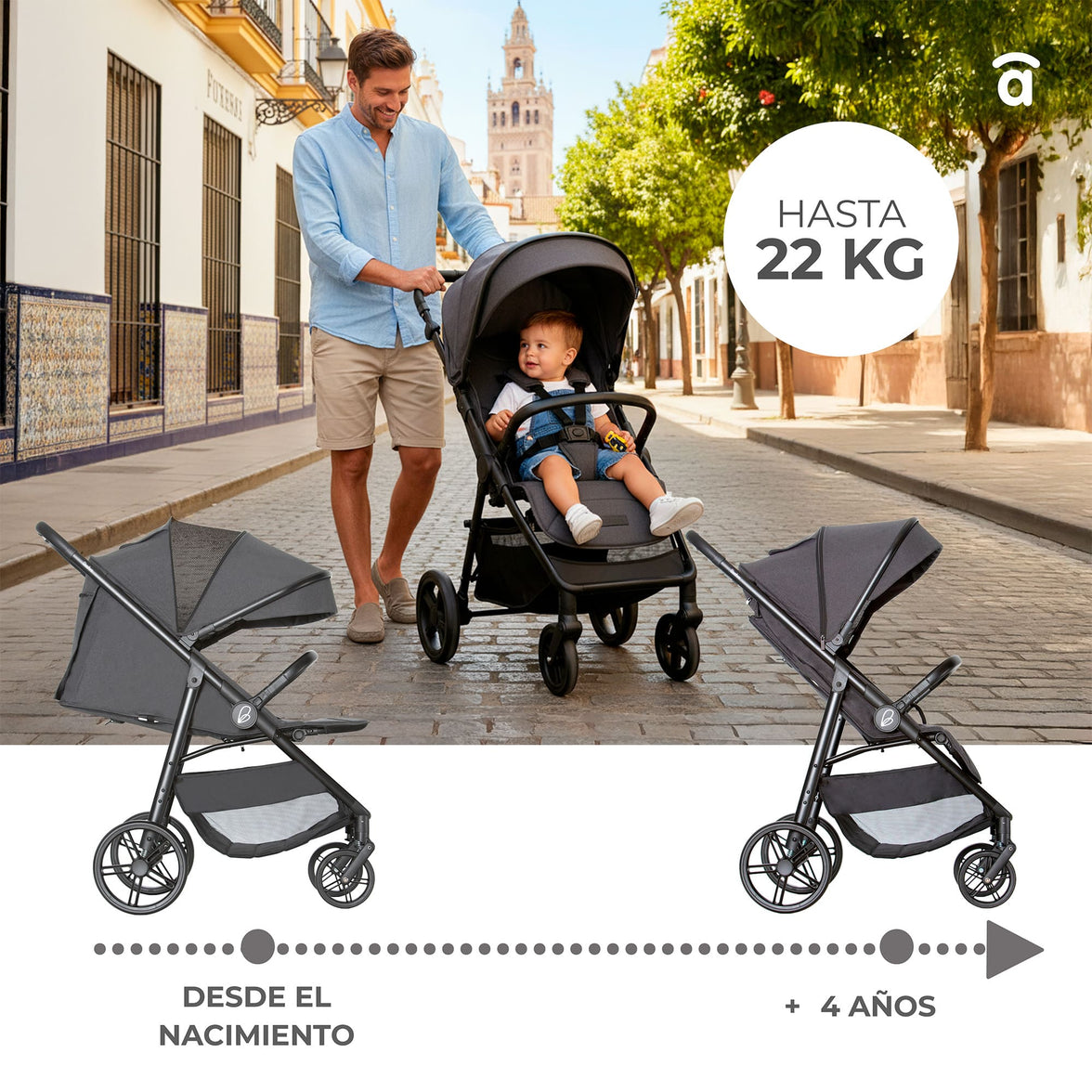 Beige Fiji stroller