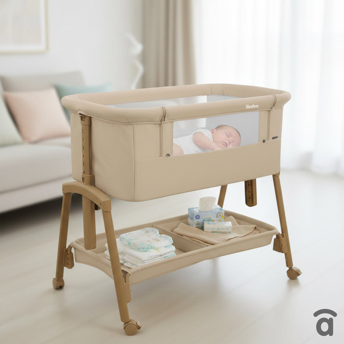 Minicuna de colecho Smart beige