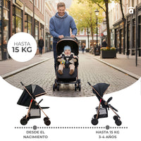 Poussette nova dorée