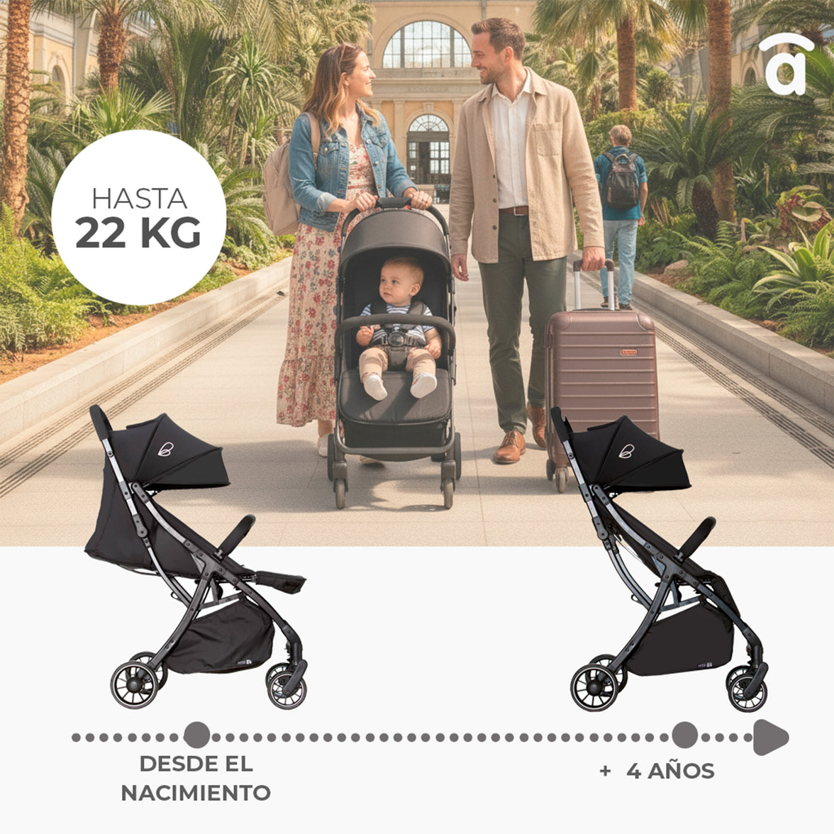 Hito beige stroller