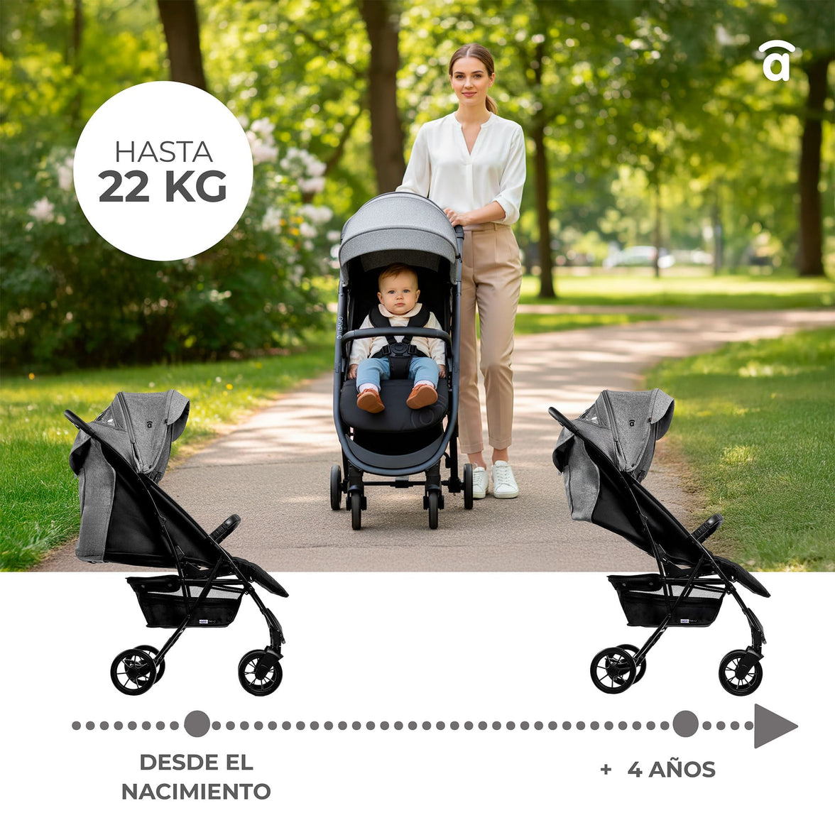 Cotton 2 Green Stroller