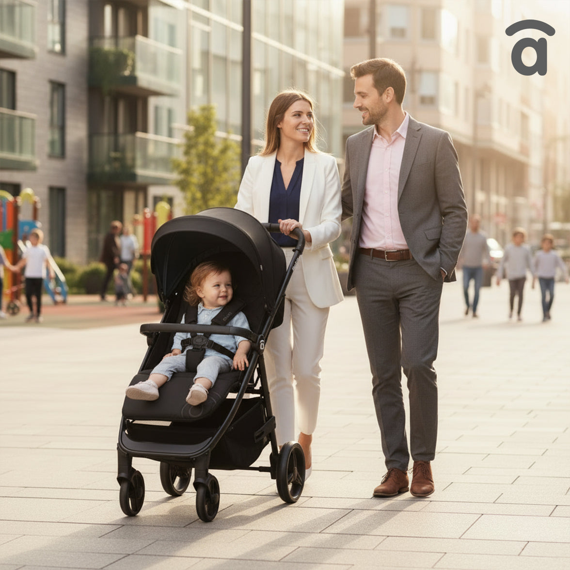Poussette noire emblématique