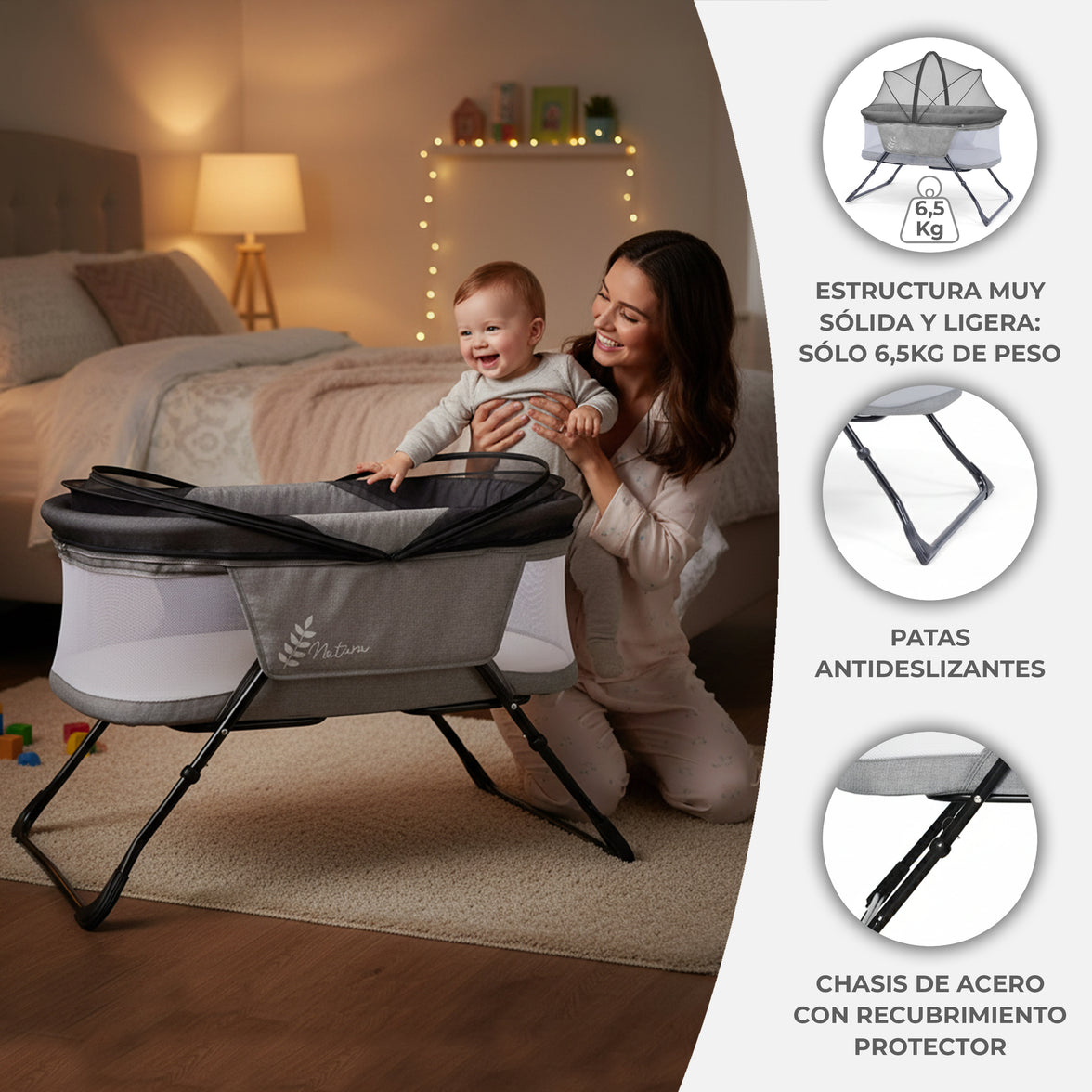 Trip Natura folding mini crib