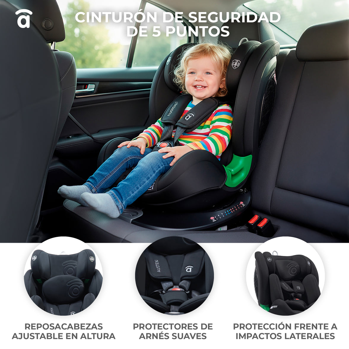Silla de Auto Austen 3 Negra