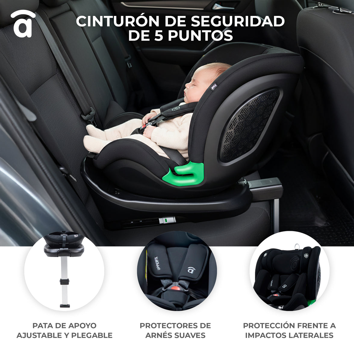 Silla de Auto Upperfix Gris