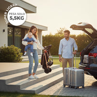 Poussette nova dorée