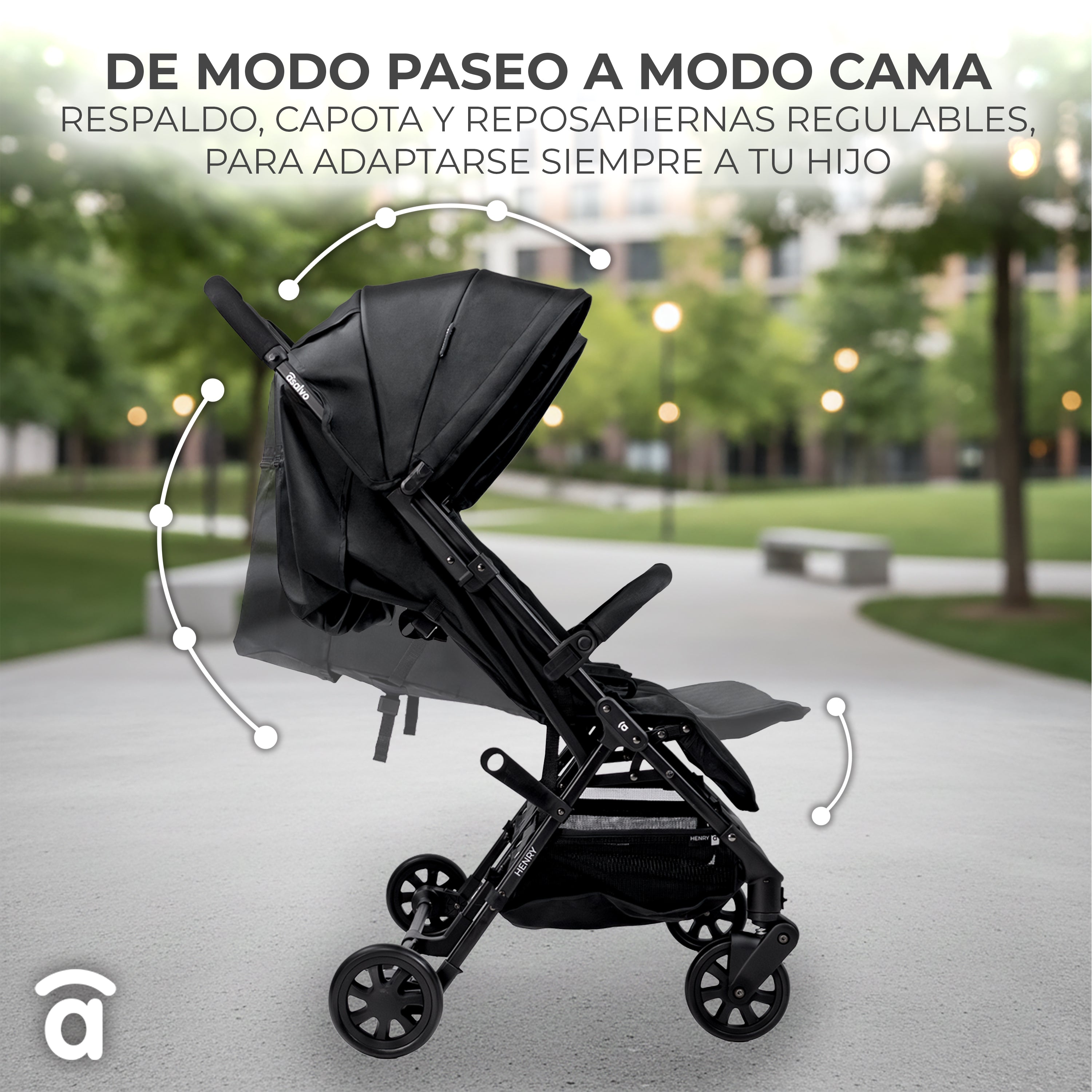 Carrinho Duplo Henry Preto