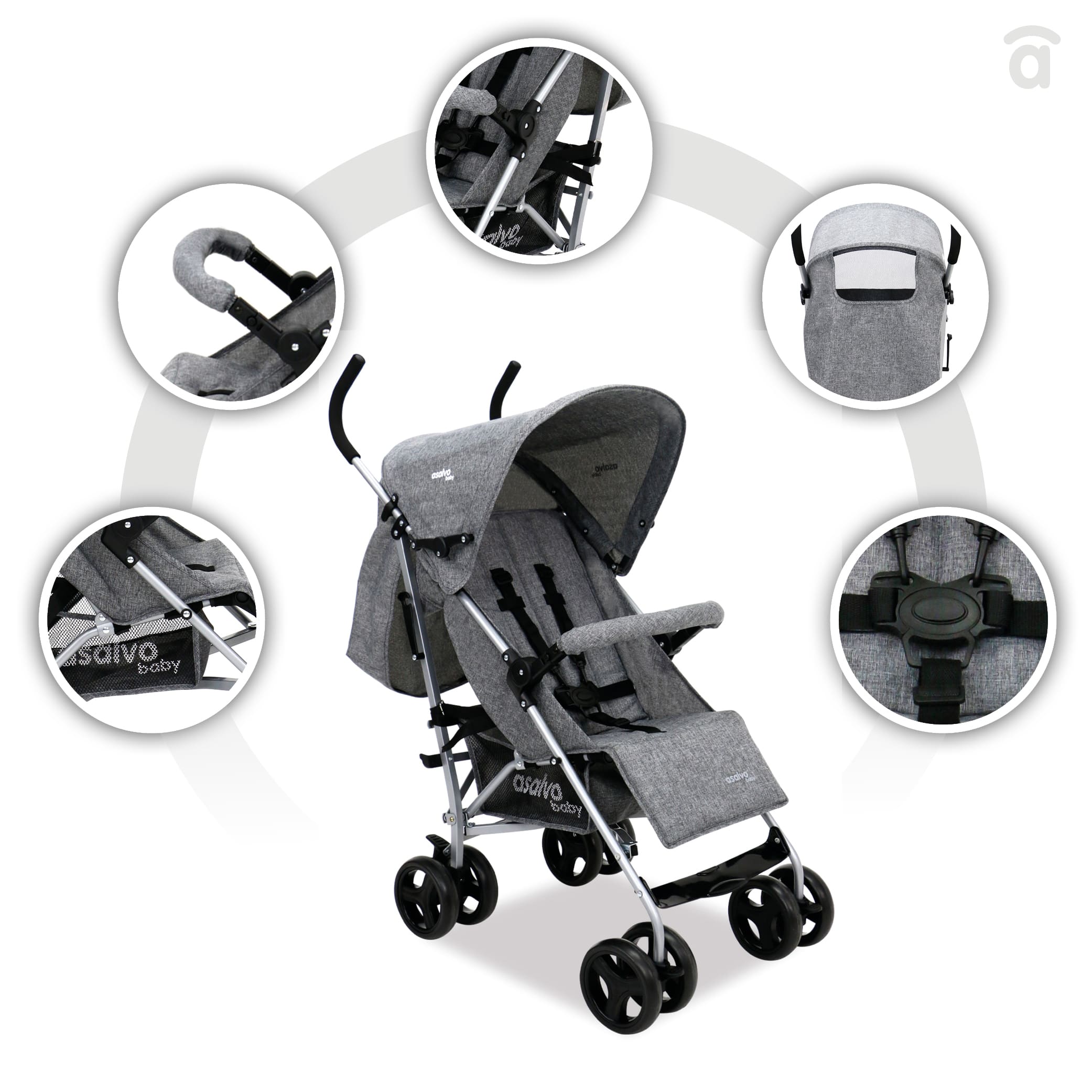 Mombi Gray Stroller