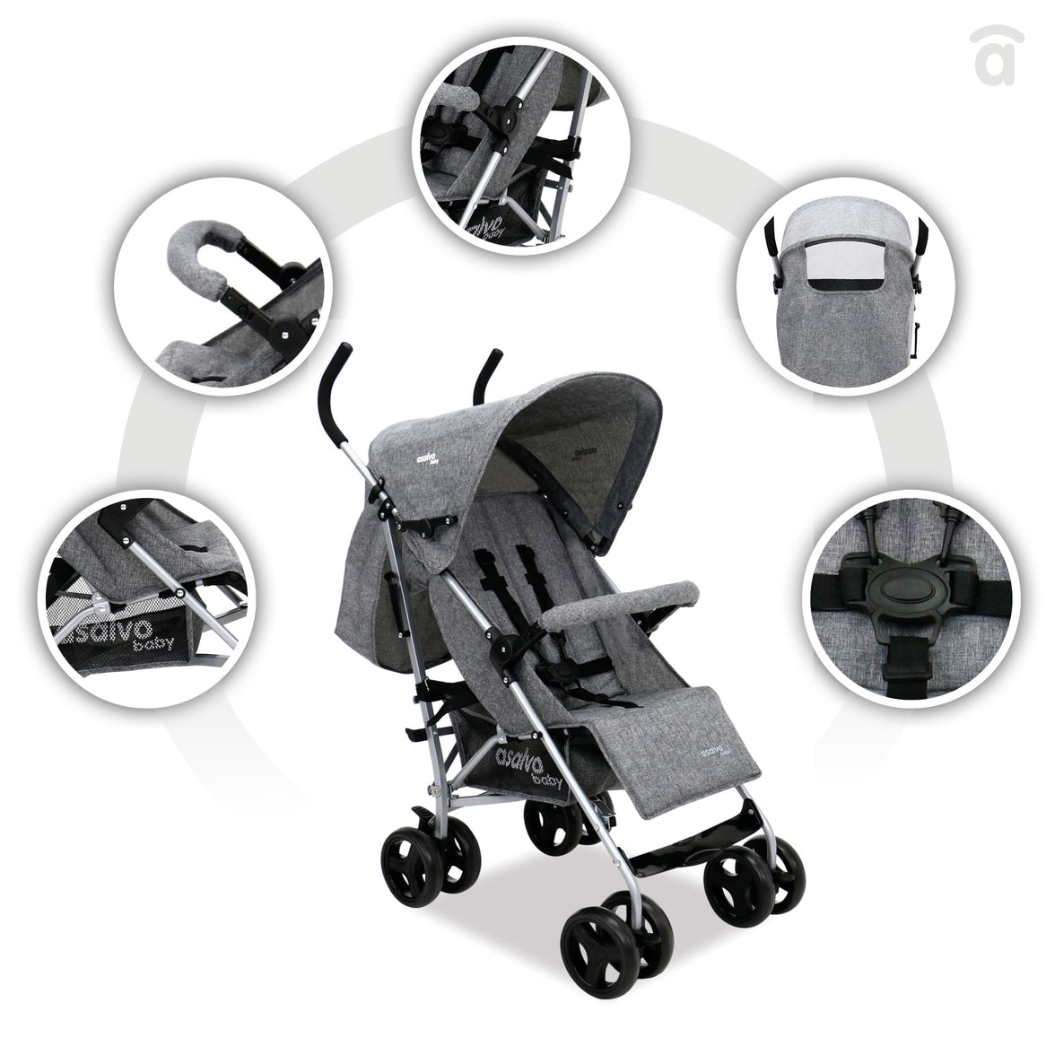 Mombi Gray Stroller