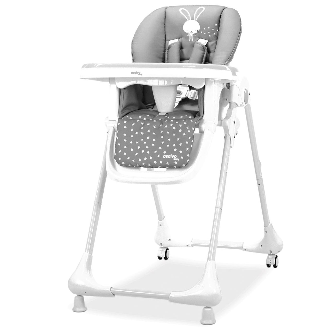 Gray Bunny Highchair with Wheels