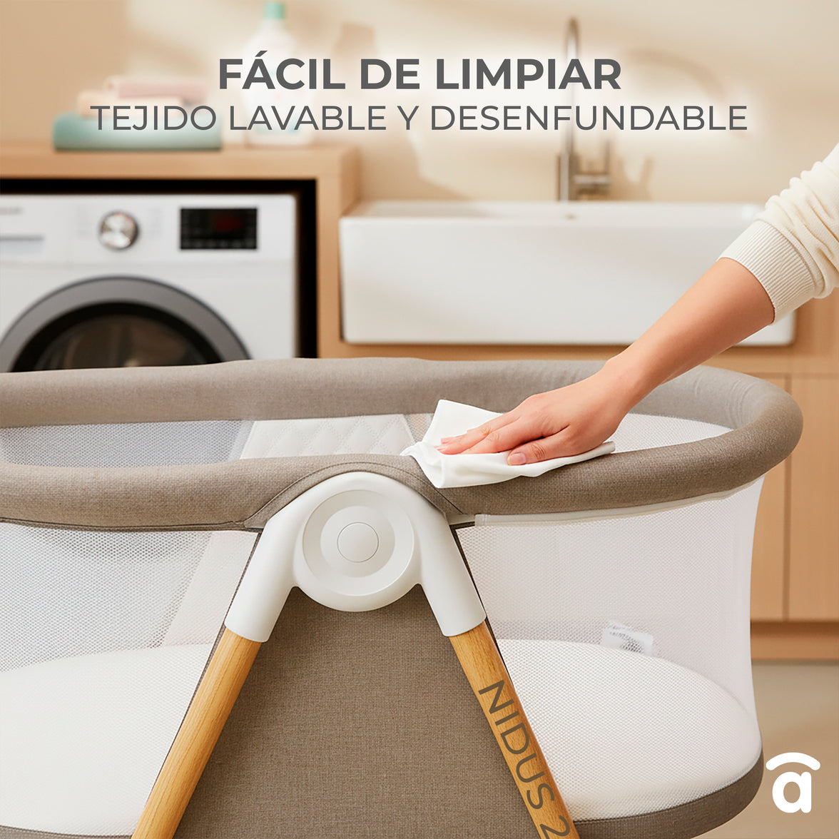 Mini Berço Nidus 2 Bege