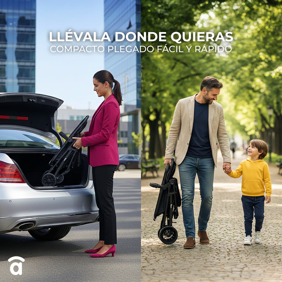 Trio conversível cinza Biarritz