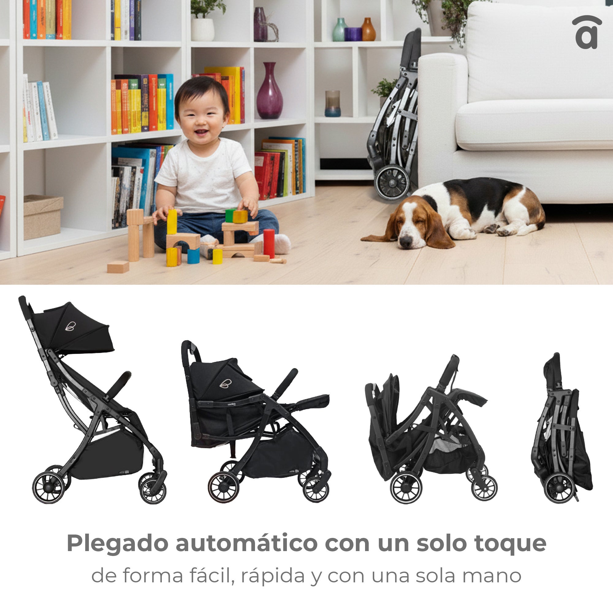 Hito beige stroller