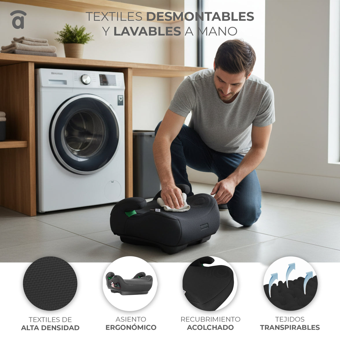 Silla de Auto I-Size Pamy negro