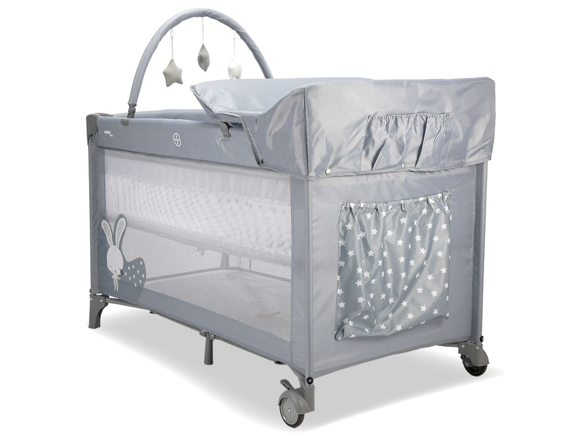 Gray Bunny Complete Travel Crib