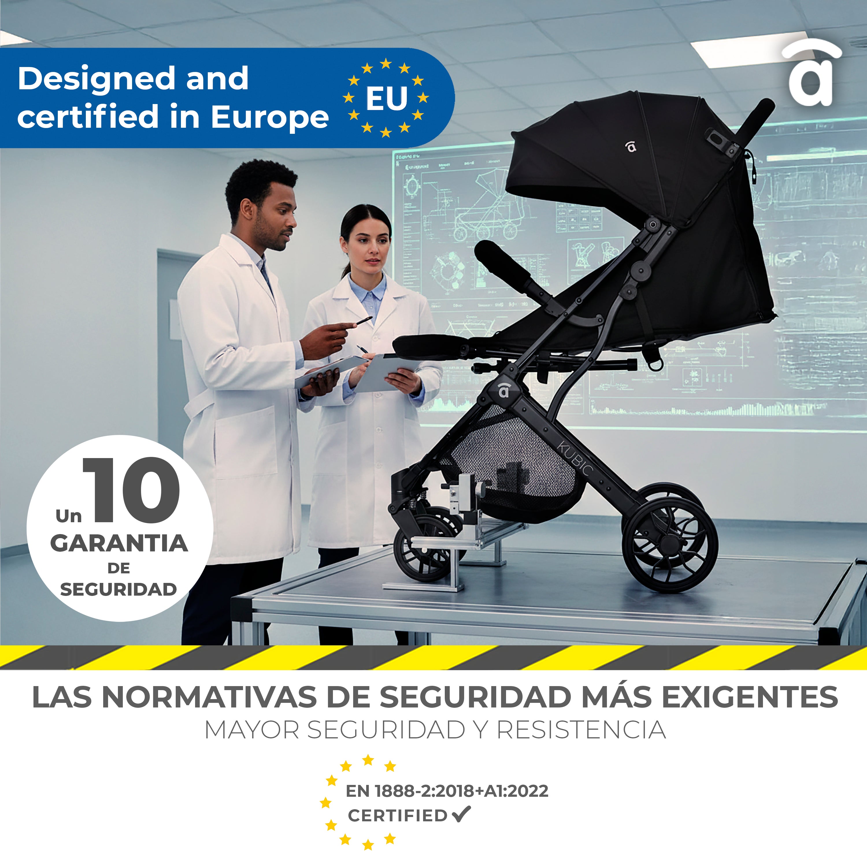 Kubic 2 green stroller