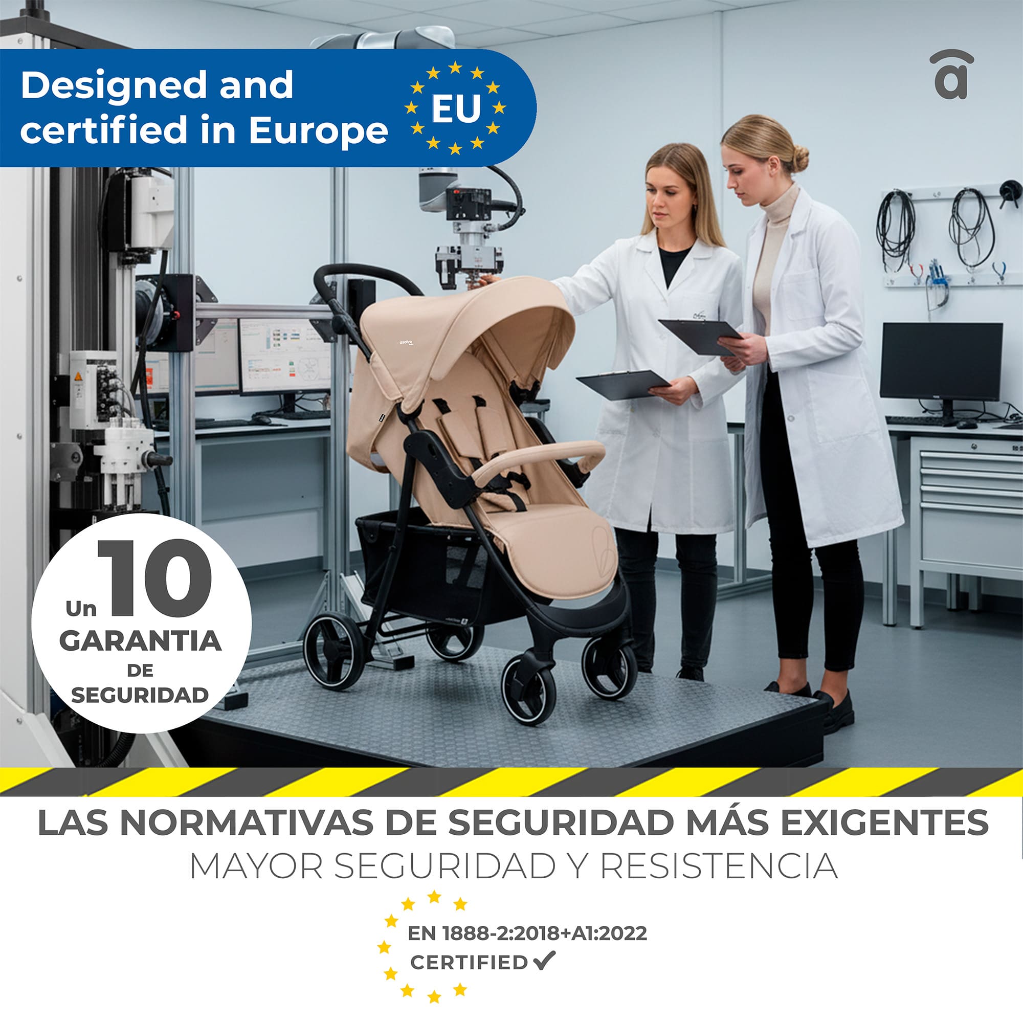 América 3 beige stroller