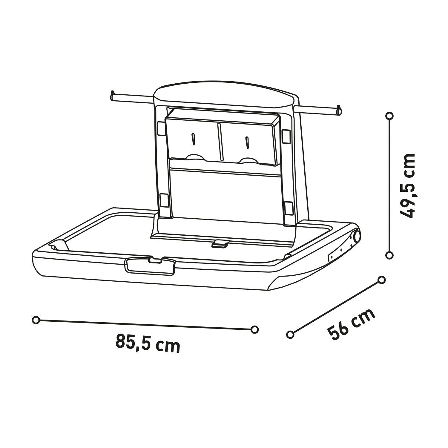 Cambiador de pared Care