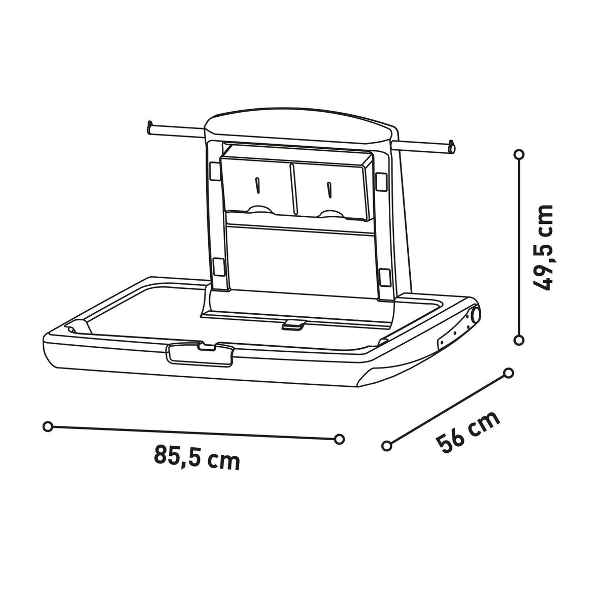 Cambiador de pared Care