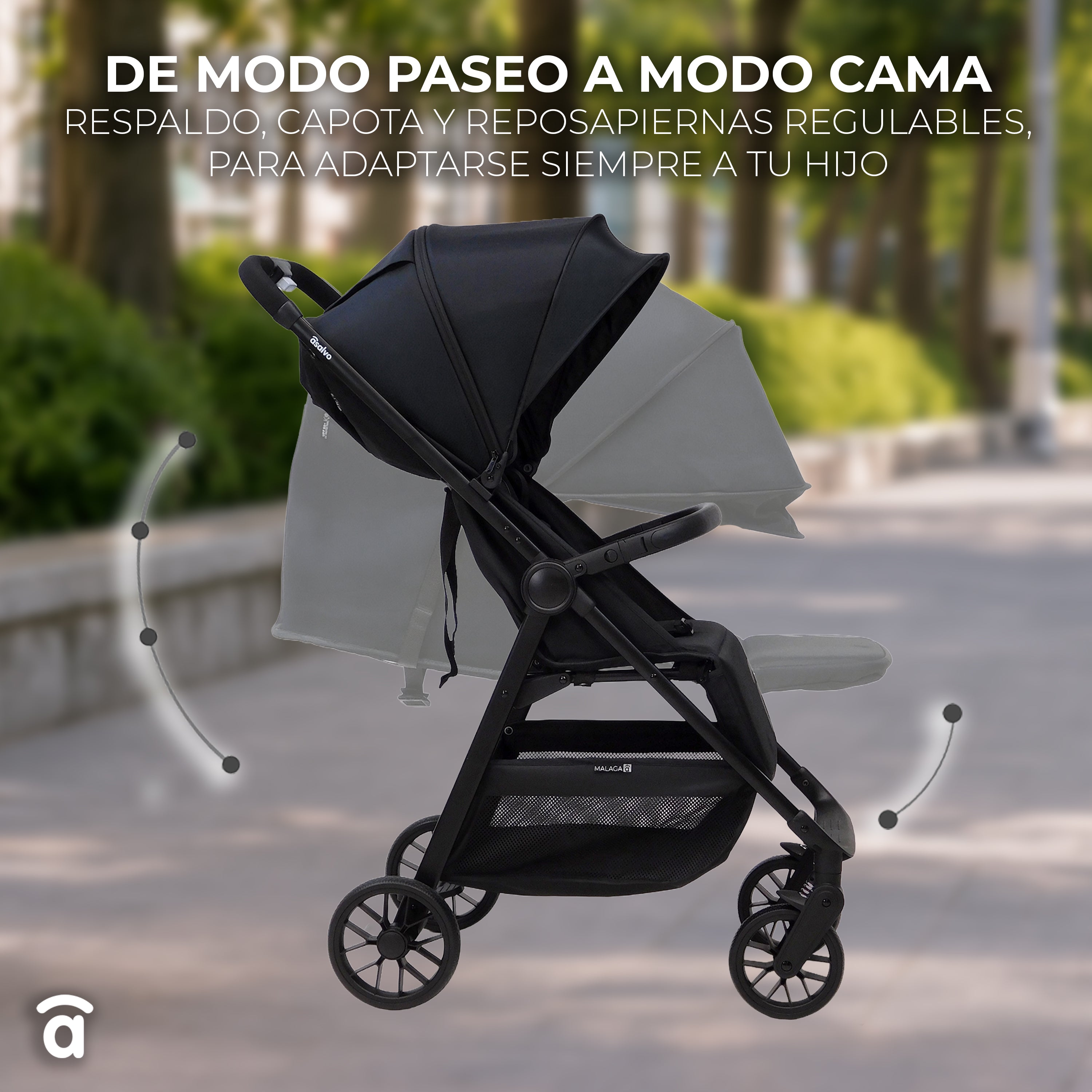 Silla de paseo Málaga beige