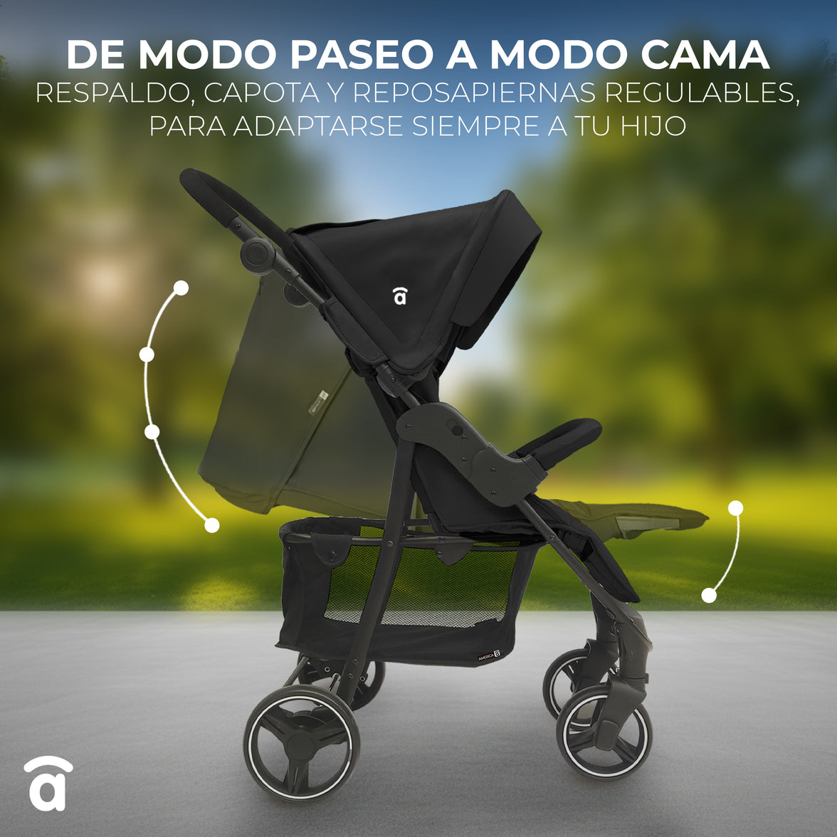 Silla de paseo América 3 rosa