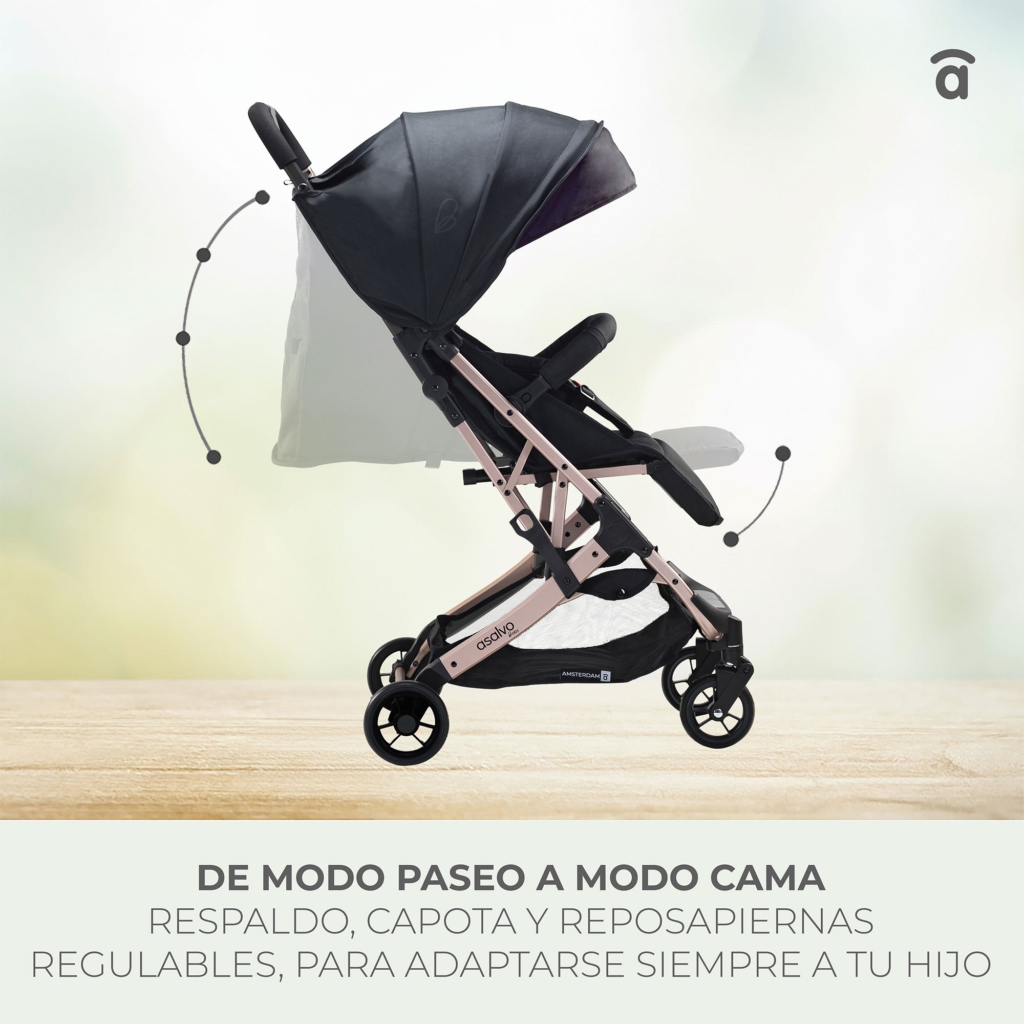 Amsterdam Black Stroller