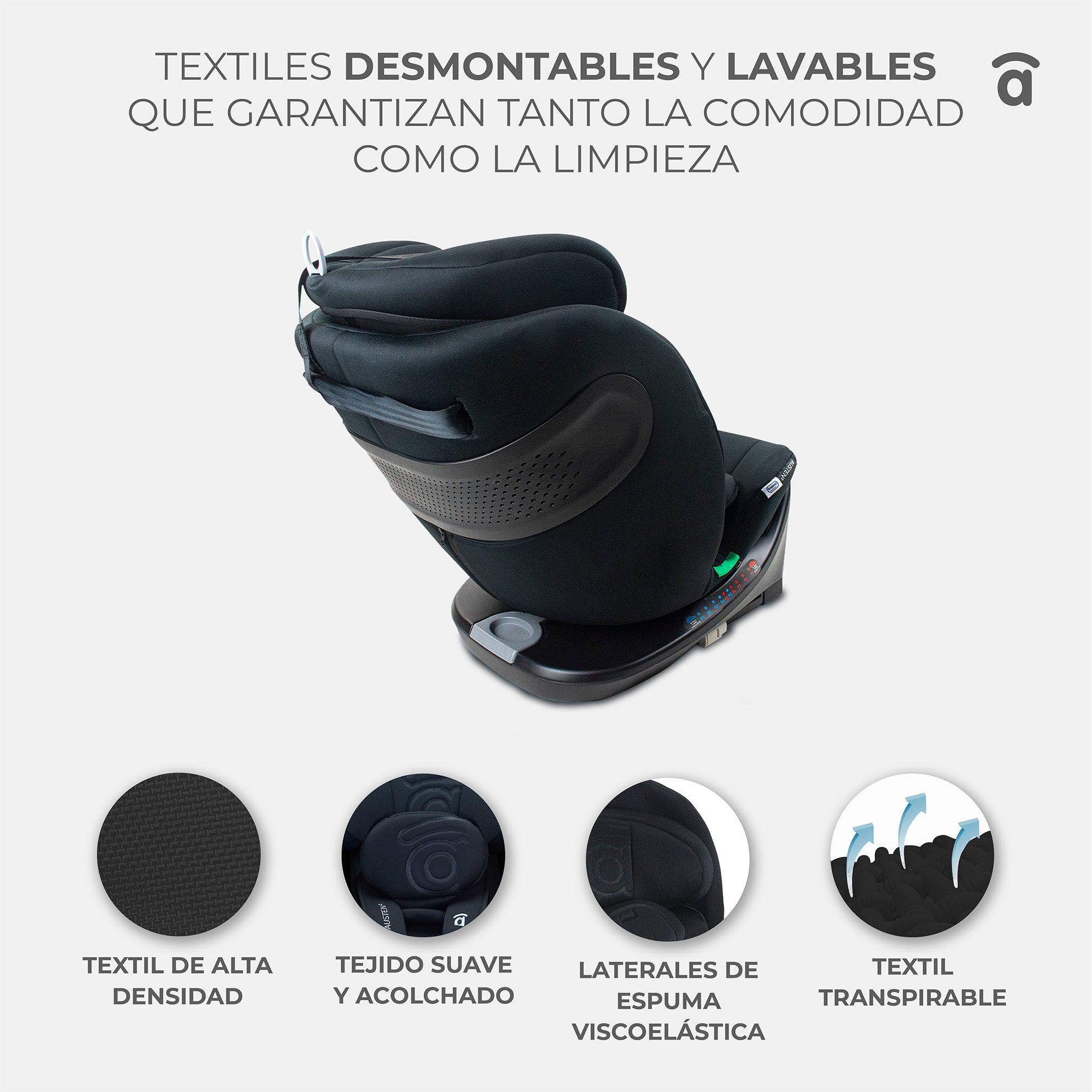 Silla de Auto I-Size Austen 2 Negro