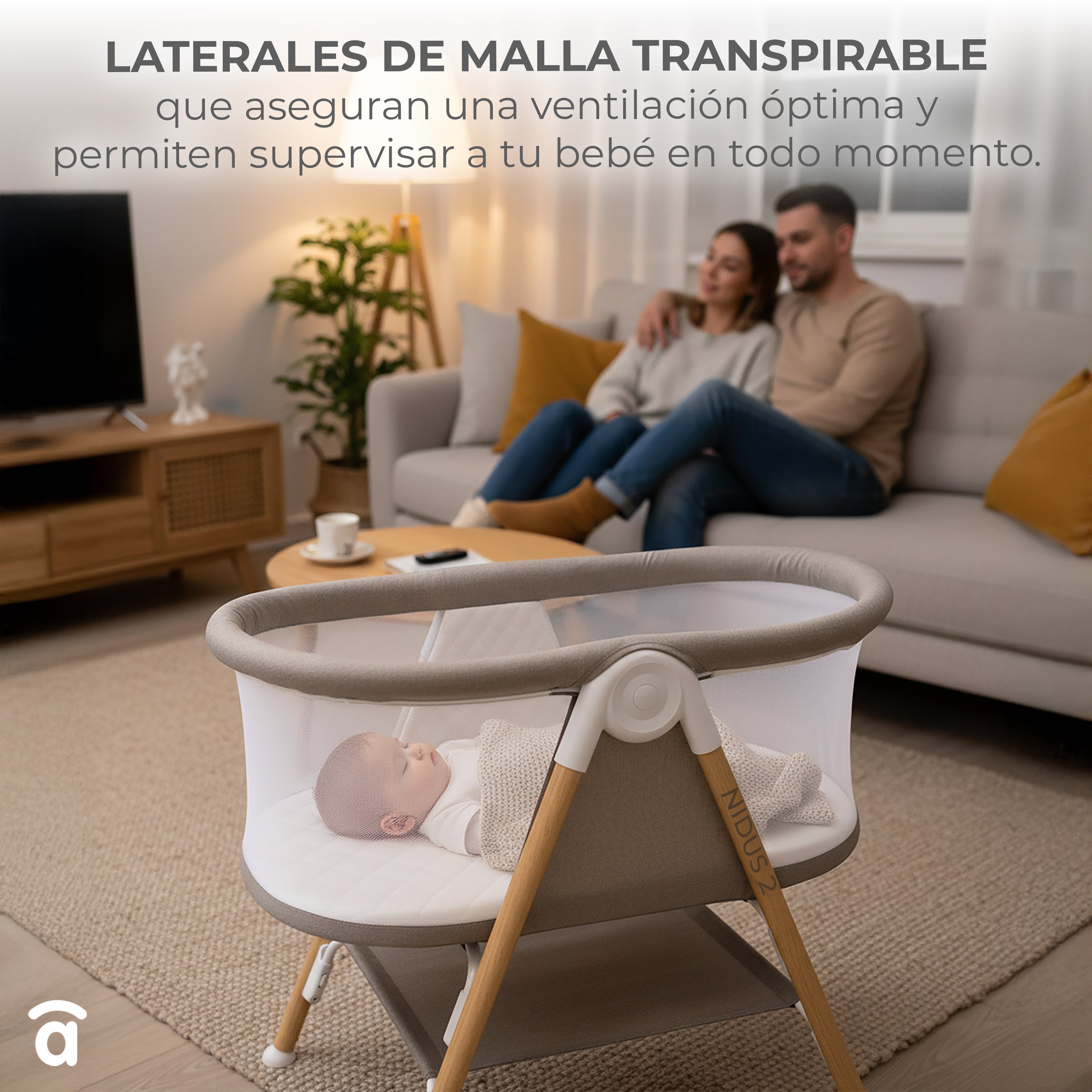 Mini Berço Nidus 2 Bege