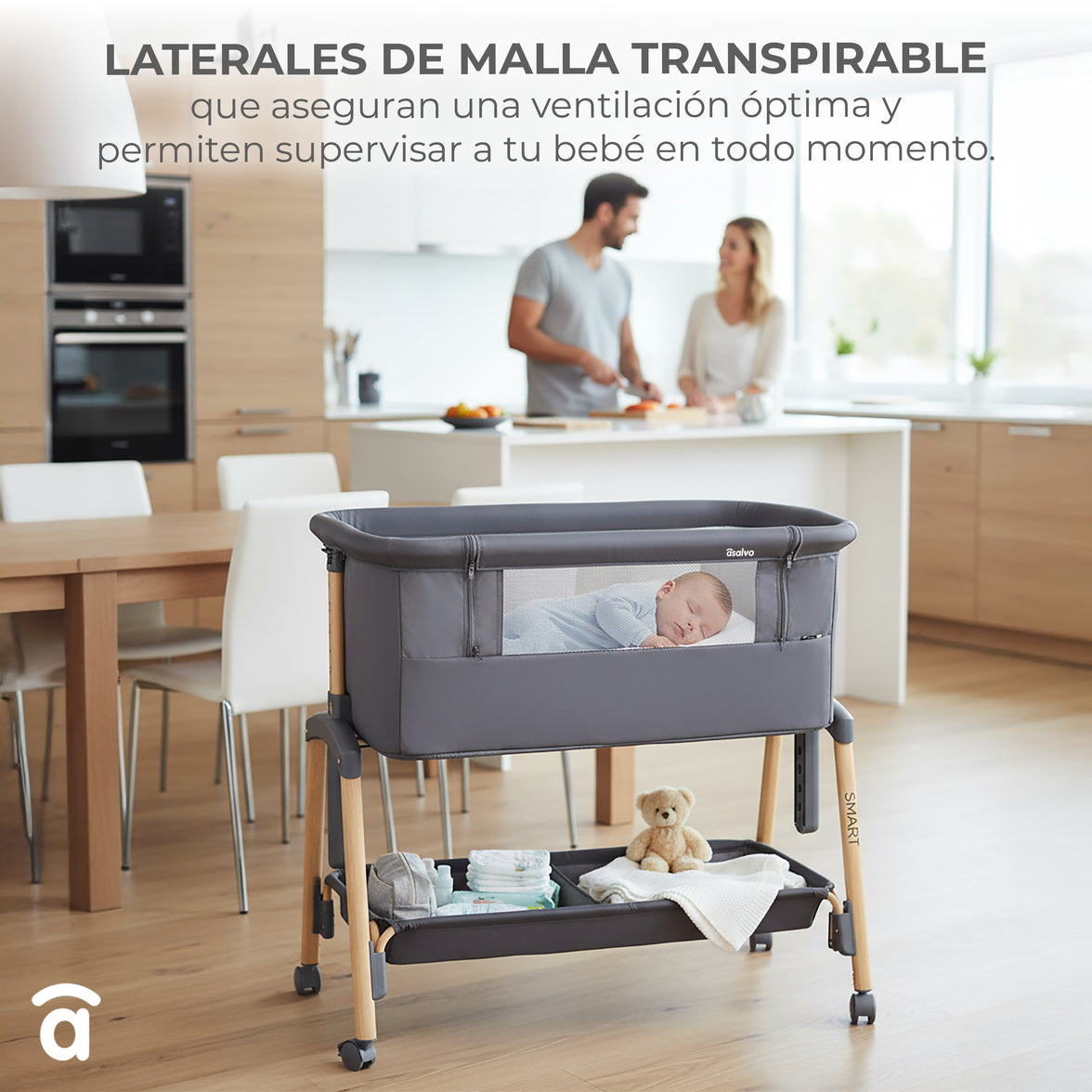 Minicuna de colecho Smart beige